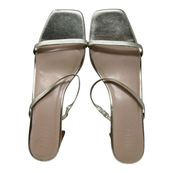 Farylrobin Dressy Open Toe Gold Heels Womens 12 Analise - Picture 9 of 14